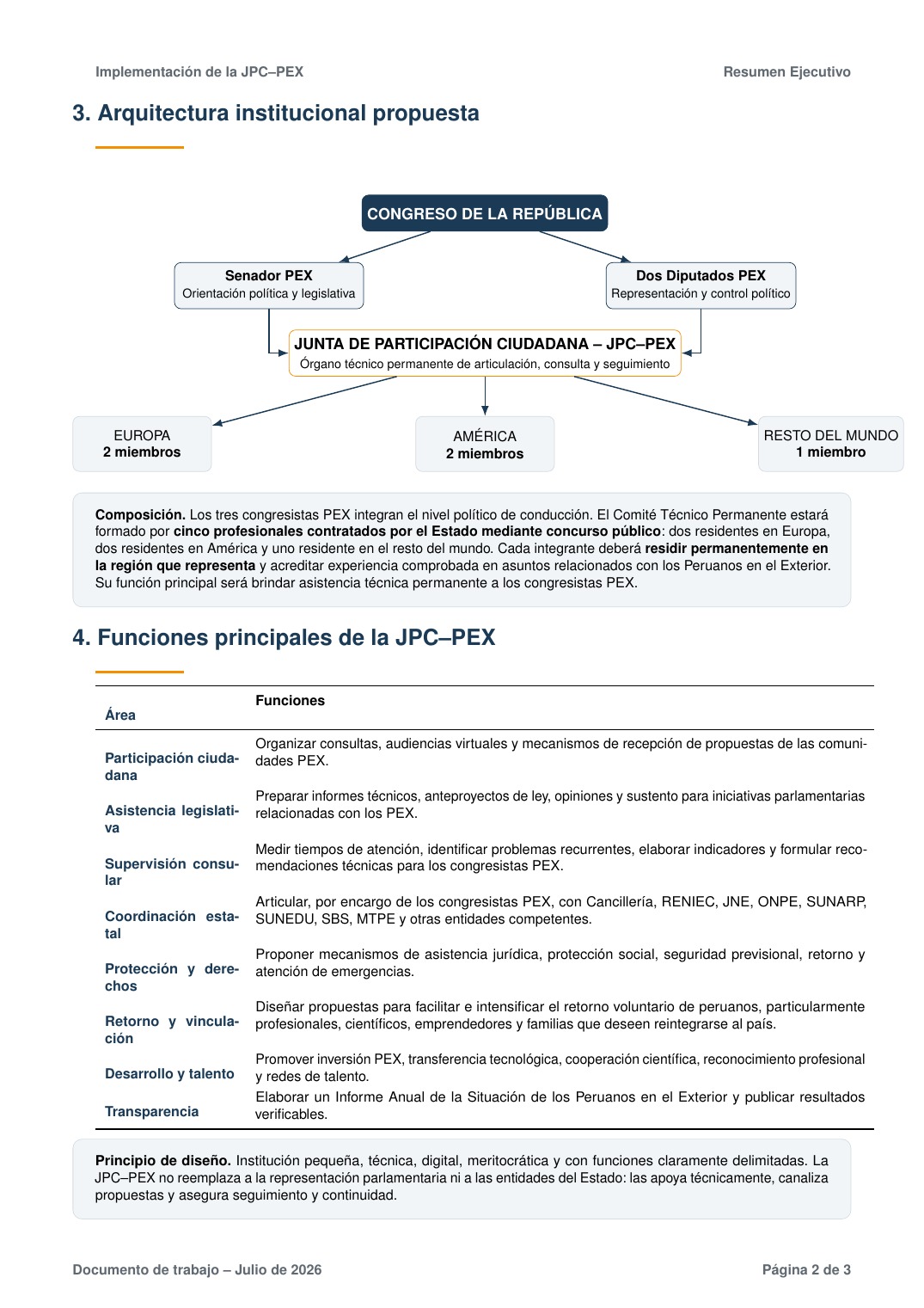 Resumen Ejecutivo JPC-PEX, página 2