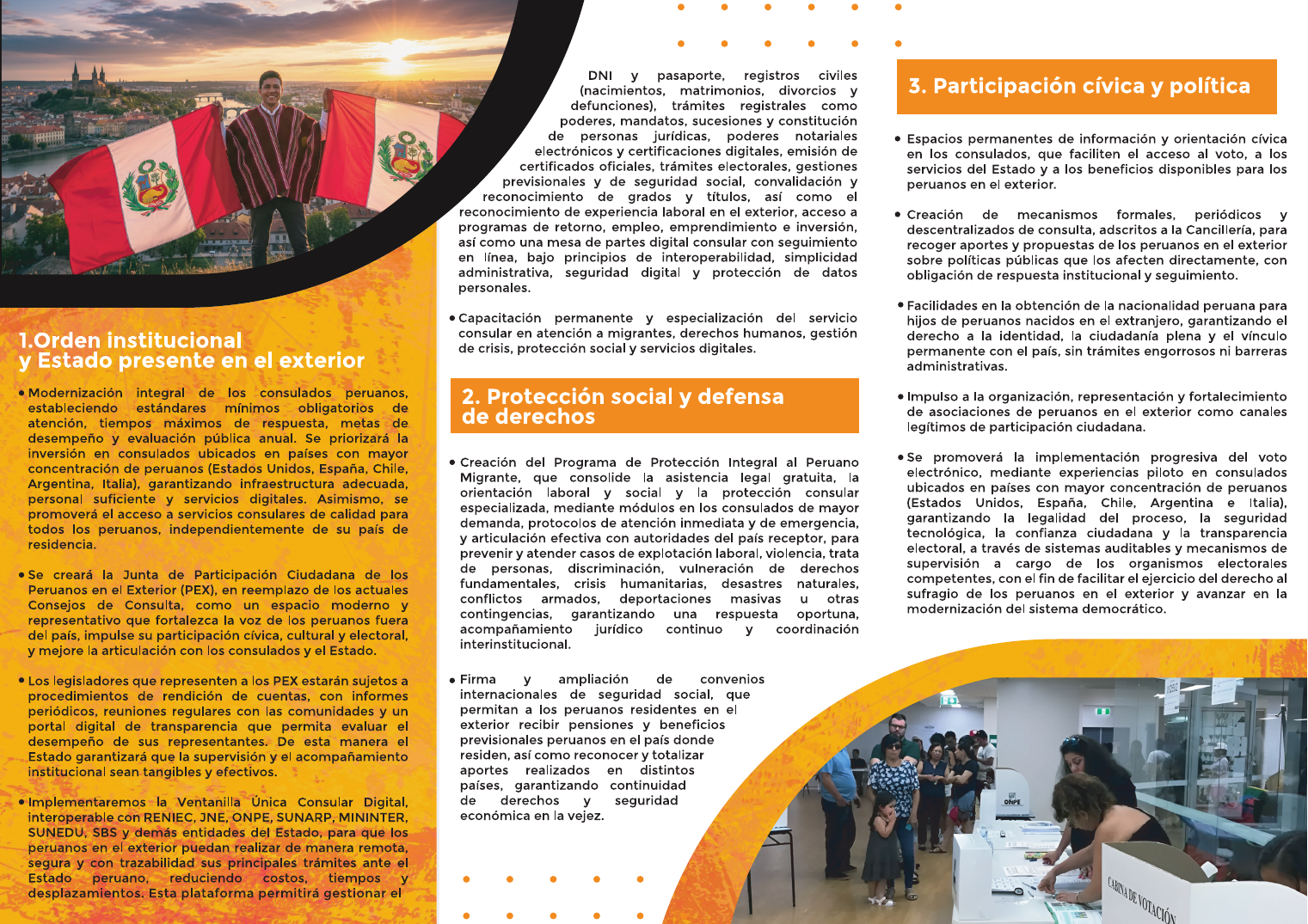 Tríptico oficial PEX, interior